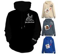 Xihedfd Sweat à Capuche Personnalisé Créez Votre Propre Sweat à Capuche Portrait de Photo Cadeau de Saint-Valentin pour Hommes et Femmes