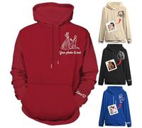 Xihedfd Sweat à Capuche Personnalisé Créez Votre Propre Sweat à Capuche Portrait de Photo Cadeau de Saint-Valentin pour Hommes et Femmes