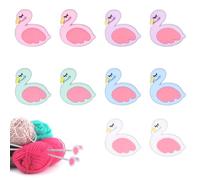 XIHIRCD 10pcs Bouchons d'Aiguille à Tricoter, Jolis Protecteurs de Pointe d'Aiguille Protecteurs d'Aiguilles à Tricoter en Silicone Accessoires et Fournitures de Tricot(Style Flamant)