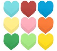 XIHIRCD 144pcs Cœurs Papier Découpés, Forme Amour Découpures 9 Couleurs Carton Forme Cœur Grands Die-Cuts Décorations Tableau d'Affichage pour Loisirs Créatifs Fournitures Scolaires Saint-Valentin