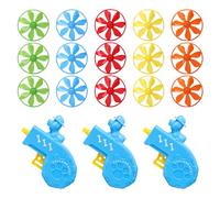 XIHIRCD 18pcs Jouet à Rapporter pour Chat avec Disques Volants Colorés Ensemble, Hélicoptère Jouet Lanceur de Disque Volant Jouet Volant pour Chaton Entraînement en Intérieur et Extérieur Chasse Jeu