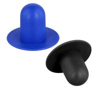 XIHIRCD 2 Pièces Bouchons de Piscine pour Piscine Hors Sol, Bouchon de Trou de Crépine de Pompe de Filtre Remplacement de Bouchon Mural de Piscine Compatible avec Intex et Bestway (Bleu, Noir)
