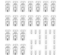 XIHIRCD 20pcs Pince d'Accélérateur Universelle, Extrémités de Câble de Frein d'Accélérateur Extrémités de Câble de Vélo Accessoires d'Extrémité de Câble Moto Extrémités d'Arrêt Câble Tracteur Scooter