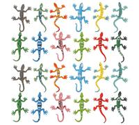 XIHIRCD 24 Pièces Mini Jouets de Lézard, Figurine Lézard Plastique Reptile Multicolore Réaliste Figurine de Lézard Jouets Décoration Animale pour Enfants, Anniversaire, Cadeaux Fête, Cadeaux, Farces