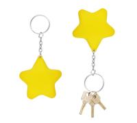 XIHIRCD 2pcs Porte-Clés Flottants, Bateau Porte-Clés Flottantes avec de Jolies Formes Flotteur Clé Bateau Porte-Clés Flottant pour Bateau Pêche Articles de Sports Nautiques(Étoile Jaune)