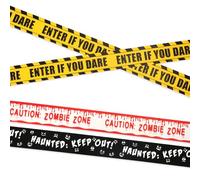 XIHIRCD 3 Rouleaux de Halloween Caution Tapes, Ruban d'Avertissement d'Halloween 910 x 6,5cm Ruban d'Avertissement de Zombie 3 Styles Ruban d'Avertissement d'Halloween pour la Fête d'Halloween