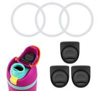 XIHIRCD 3pcs Silicone Stopper Remplacement pour Owala Freesip 19/24/25/32/40oz avec 3pcs Bagues d'Étanchéité en Silicone, Anti-Fuite Couvercle Supérieur de Bouteille d'eau Remplacement pour Owala