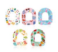 XIHIRCD 40 Patchs Adhésifs Étanches Capteurs pour Omnipod 5 | Surpatchs Respirants Autocollants Protection Capteurs Ruban Adhésif Prédécoupé pour Accessoires Omnipod 5, Motif Plage d'Été