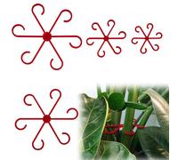 XIHIRCD 4pcs Supports Tiges Plantes, Grimpantes Plantes d'Intérieur Supports Tiges Plantes Grimpantes Supports Tiges Plantes Grimpantes Accessoires de Croissance pour Plantes Grimpantes (Rouge)