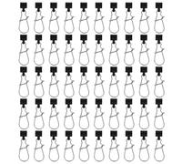 XIHIRCD 50pcs Curseur de Poids de Pêche, Acier Inoxydable Glissières de Plomb de Ligne de Pêche Glissières de Plomb Plate-Forme de Recherche de Poisson Curseur Poids pour Accessoires Matériel (Noir)