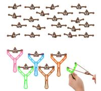 XIHIRCD 5pcs Catapulte Caca avec 25pcs Balles Mignonnes, Jouet Lance Pierre Catapulte Collante au Doigt de Nouveauté pour Enfants Adultes Cadeaux de Fête Anniversaire Blague Jouets Cadeaux