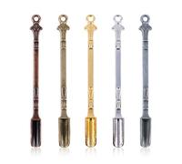 XIHIRCD 5pcs Mini Pelle Cuillère, Multicolores Mini Cuillère Métal Cuillère à Priser Pendentif Cuillère Bricolage Petite Cuillère à Pelle pour Mesurer les Herbes le Sel les Épices le Café le Sucre