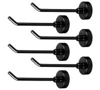 XIHIRCD 6pcs Crochets Magnétiques, 0,77kg 7cm de Long Crochets Aimantés Puissants Crochets de Croisière Magnétiques Crochet Aimanté Frigo pour Bateau de Croisière Garage Cuisine Réfrigérateur (Noir)