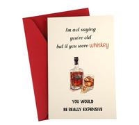 XIHIRCD Carte d'Anniversaire Drôle de Whisky, Je Ne Dis Pas Que Tu Es Vieux Carte de Whisky Carte d'Anniversaire Drôle Carte d'Anniversaire Mignonne pour Homme Mari Papa CARTES d'Anniversaire Cadeau