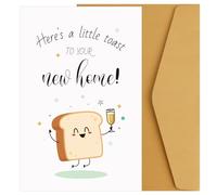 XIHIRCD Carte Nouvelle Maison, Carte de Voux Créative pour Une Pendaison de Crémaillère avec Enveloppe Carte Amusante pour un Nouvel Appartement Acclamations pour Votre Nouvelle Maison (Style 2)