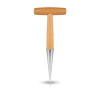 XIHIRCD Plantoir à Main avec Manche en Bois, Plantoir à Bulbes Tête en Acier Inoxydable Plantoir Jardinage Jardin Solide pour Planter des Graines des Fleurs des Tulipes des Jonquilles des Dahlias