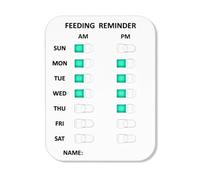 XIHIRCD Rappel d'alimentation pour Chien, Panneau Magnétique d'alimentation Tableau d'Indication Quotidienne AM/PM Rappel d'alimentation pour Chien Prévention de Suralimentation ou de l'Obésité