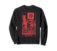 XII The Death Tarot Occult Lucifer Goth Blackcraft Satanic Sweatshirt, Unisexe pour Adultes, Noir, M