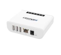 Xiiaozet Serveur USB sans fil et serveur d'impression partagent des périphériques USB (imprimante, scanner ou plus) via LAN via Ethernet ou réseau WiFi. Installation facile compatible avec Windows Mac