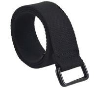 XiinxiGo Ceintures Homme Toile Respirante Réglable sans Trou Taille 86-127cm Double Boucle Tactique, 3CM/3.8CM de Large,Noir,130 * 3.8 CM
