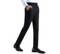 XiinxiGo Chino Homme, Pantalon Confort Résistants aux Rides et sans Repassage, Coupe Droite, Similaire à Laine, Élégants pour Affaires, Exécutifs, Bureau, Travail, Quotidien,Noir,43