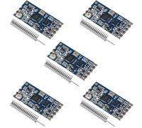XIITIA Lot de 5 modules de port série sans fil HC-12 433 MHz SI4463/SI4438 1000 m de remplacement Bluetooth avec antenne