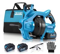 XIIW 20V Furet Déboucheur Canalisation avec 7,6m Spirale, 2 Batteries