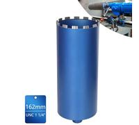 XIIW Couronne de Forage Diamantée Ø 162mm L460 pour Carotteuse Beton | Foret à Carotter de Carottage Turbo 10mm pour Carotteuse, 1 1/4" UNC, pour Béton Armé Lavé Granit Maçonnerie, Trépan Diamant