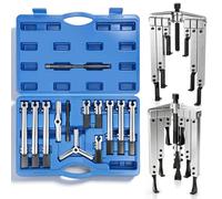 XIIW Kit 13X Extracteurs de Roulements à 2 et 3 Mâchoires Réglable 45-135mm | Largeur 45-135 mm, Profondeur 105-265 mm, Arrache Roulement Parallèle Griffes, Outil pour Engrenage Volant Moteur Roue Rotor
