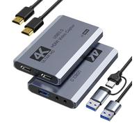 XIIXMASK Carte de Capture vidéo, USB 3.0 Carte de Capture 4K HDMI Loop-Out, 4K 60FPS/1080P 240FPS Capture de Jeu vidéo pour Fonctionne pour PS5/caméra/PC/streaming