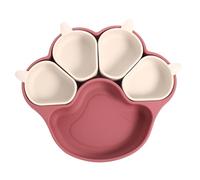 Xiixuuj Assiettes en silicone pour | Assiettes en silicone pour tout-petits avec motif griffe de chat - Assiette à ventouse pour bébé, plateau divisé pour salle à manger, famille
