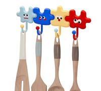 Xiixuuj Support mural adhésif pour clés - Petit puzzle de dessin animé pour mur - Crochet de fixation pour étagère, serviette, manteau, maison, appartement, dortoir, cuisine, salle de bain, douche