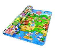 Xiixuuj Tapis De Jeu Pliable pour Bébé Enfant, Tapis De Jeu Réversible Enfant, Tapis D'eve Rampant D'épaisseur 5 Mm, Tapis Rampant pour Bébé, Tapis De Sol Bebe en Coton Antidérapant Imperméable