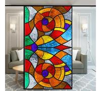 Xijier Film teinté non adhésif pour vitrail pour fenêtre, porte, fenêtre, 65 x 95 cm