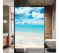 Xijier Lot de 60 autocollants décoratifs pour fenêtre - Non adhésif - Effet givré - Pour maison, bureau, mer, plage - 50 x 90 cm