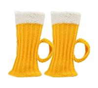 Xijobido 1 paire de jambières en crochet avec poignées - Accessoires de vêtements pour filles pour anniversaire, marche, enterrement de vie de jeune fille, vélo, fête de la bière, Halloween, voyage
