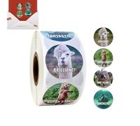 Xijobido Autocollants positifs pour les | 500 pièces/rouleau d'autocollants de motivation d'animaux de dessin animé pour étudiants | Autocollants de jouets mèmes animaux tendance de 1 pouce,
