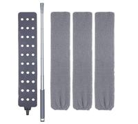 Xijobido Balai À Poussière Rétractable | Balai Plat Rétractable - Chiffon Dépoussiérant pour Tablettes | pour la Maison, la Salle de Bain, Le Plafond, Les Stores, Les Plinthes, Le