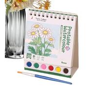 Xijobido Cahier De Coloriage Aquarelle,Coffret Réutilisable De Peinture Aquarelle Avec Cahier D'Exercices | Activités Éducatives Maternelle, de Dessin Portable pour Voyage Maison et Créativité
