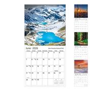 Xijobido Calendrier 2026,Agenda 2026 Parcs Nationaux Grand Format | Planificateur Mensuel Avec Blocs Lignés De Janv. À Déc. Pour Planifier Et Organiser Le Bureau À