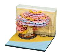 Xijobido Calendrier 3D,Arbre 3D Calendrier 2026 Bloc-Notes Mémo | Bloc-Notes Décoratif Maison Artisanat pour Noël Étudiant Bureau École | Nouvel An Fête Pendaison de Crémaillère