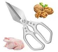 Xijobido Ciseaux de Cuisine - Couteau à Volaille en Acier Inoxydable - Ciseaux Robustes pour Découper Aliments Viande Papier Jardin Craft Préparation Salade