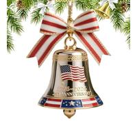 Xijobido Cloches de Noël,Ornement Patriotique Suspendable pour Fêtes | Clochette Souvenir 250e Anniversaire 1776-2026 pour Arbre de Noël Porte Couronne Fête Patriotique Décoration