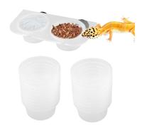Xijobido Distributeur De Nourriture pour Dragon Barbu | Bol D Alimentation Magnétique pour Reptiles,Accessoire Terrarium Nettoyage Facile Eau pour Tortue Serpent Caméléon Bernard-