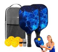 Xijobido Équipement de Pickleball - Set De Pickleball en Fibre De Verre pour 4,Accessoires Sportifs Léger en Fibre de Verre Ergonomiques pour Maison Extérieur Intérieur Exercice Hommes Femmes Garçons