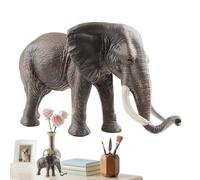 Xijobido Figurines Éléphant Décor Intérieur | Figurine Éléphant d'Asie,Sculpture Animale Solide d'art Moderne pour Salon Salle à Manger Chambre et Jardin