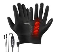 Xijobido Gants Chauffants,3 Réglages Gants USB Chauffants Tactiles - Mitaines Électriques Thermiques - pour l'hiver Le Cyclisme Le Ski Le Plein Air Le Camping la Conduite la Randonnée Le Temps Froid