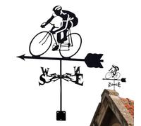 Xijobido Girouettes de toit pour vélo, indicateur de direction du vent, outils de mesure pour décoration de toit, cour, patio, cour, pelouse, ferme, clôture, garage