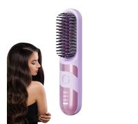 Xijobido Lisseur Cheveux Rechargeable - Brosse Bouclante Électrique - Lisseur Brosse 2 en 1 Sans Fil Portable avec 3 Températures Réglables