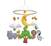 Xijobido Mobile Bébés pour Berceau | Décor de pépinière sur le thème des animaux de la forêt Jouet sucette - Cloche de lit en bois doux pour chambre d'enfant, salon, hôpital et chambre à coucher